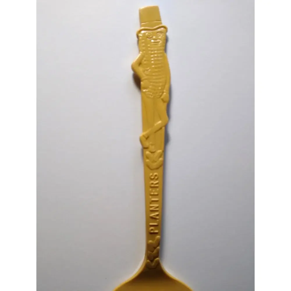 Mr Peanut Vintage Tan Plastic Serving Spoon 1950s Planters Peanuts Kitchenware